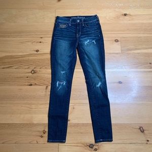 American Eagle pocket bling high rise jegging